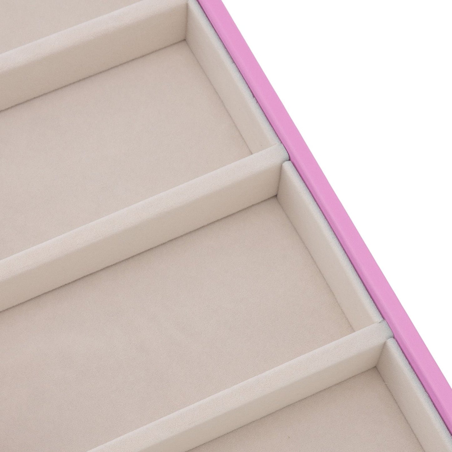 5 Grid Glasses Case Multifunction Space Saving 5 Slot Sunglasses Holder Storage Box Pink V1294-YM0523-3117220060812
