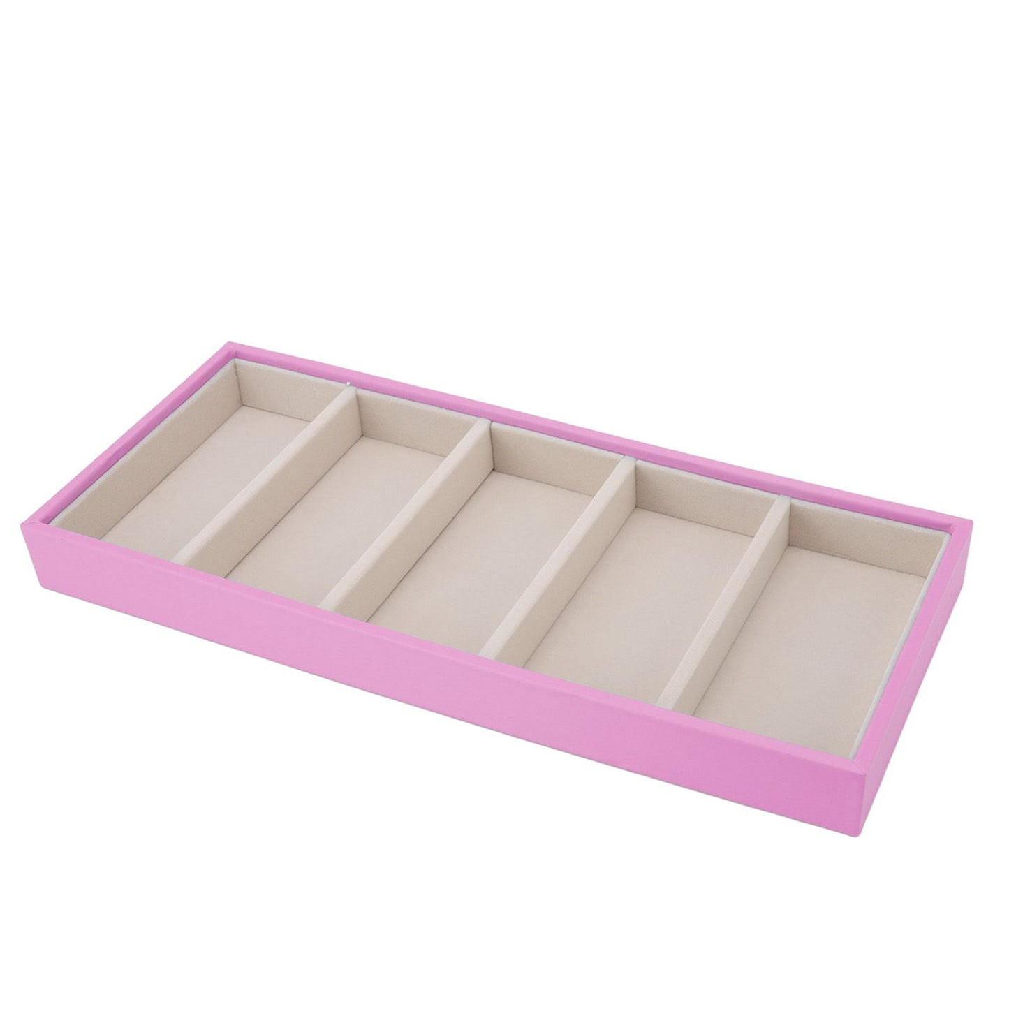 5 Grid Glasses Case Multifunction Space Saving 5 Slot Sunglasses Holder Storage Box Pink V1294-YM0523-3117220060812