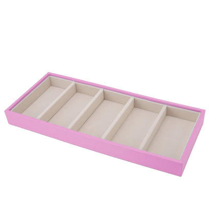 5 Grid Glasses Case Multifunction Space Saving 5 Slot Sunglasses Holder Storage Box Pink V1294-YM0523-3117220060812