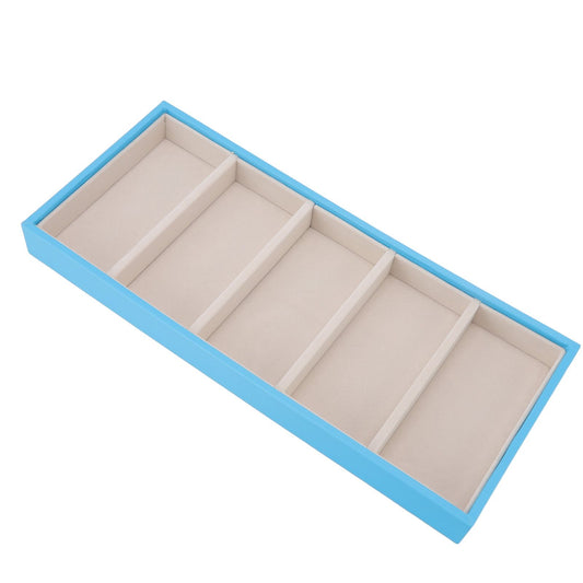 5 Grid Glasses Case Multifunction Space Saving 5 Slot Sunglasses Holder Storage Box Light Blue V1294-YM0523-3117220060813