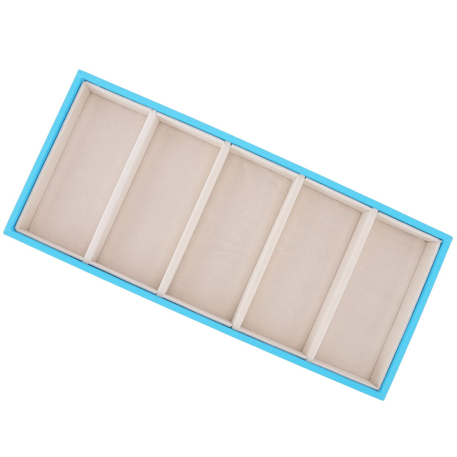 5 Grid Glasses Case Multifunction Space Saving 5 Slot Sunglasses Holder Storage Box Light Blue V1294-YM0523-3117220060813