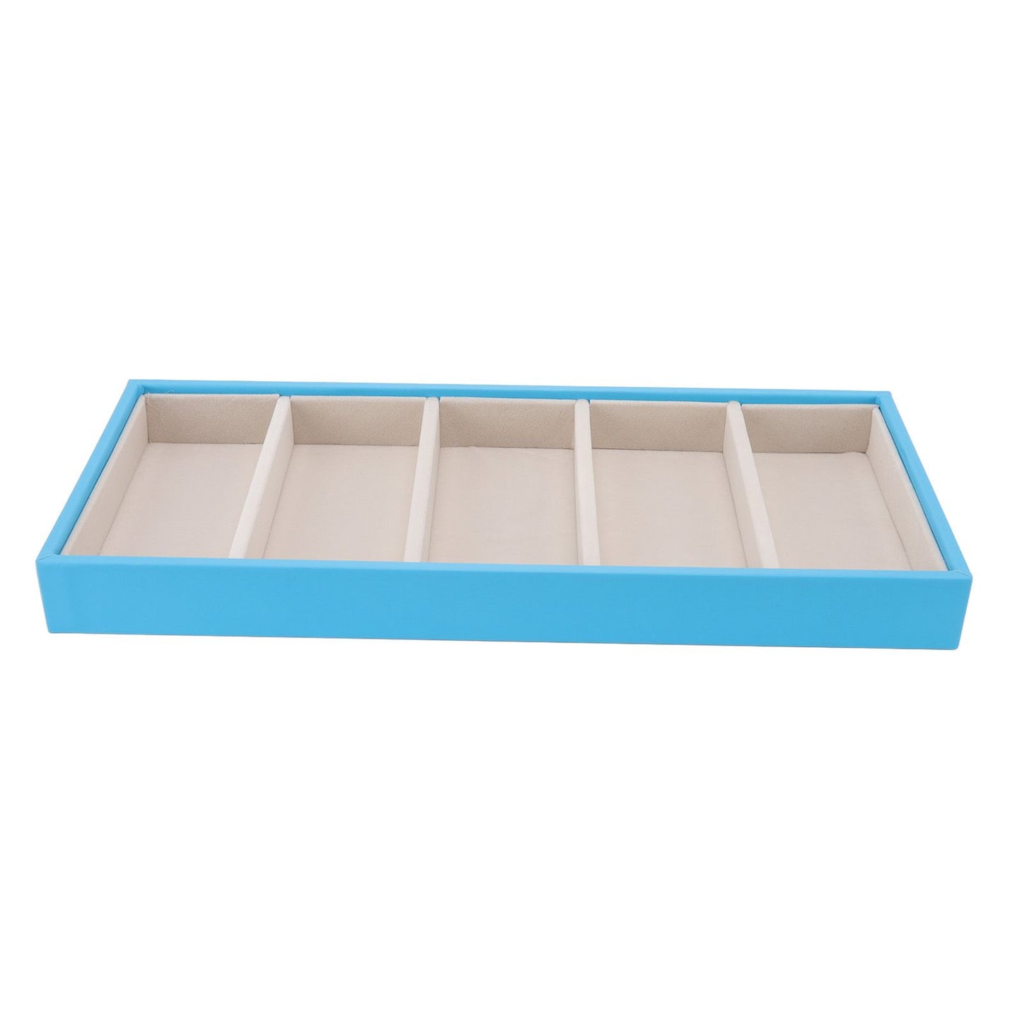5 Grid Glasses Case Multifunction Space Saving 5 Slot Sunglasses Holder Storage Box Light Blue V1294-YM0523-3117220060813
