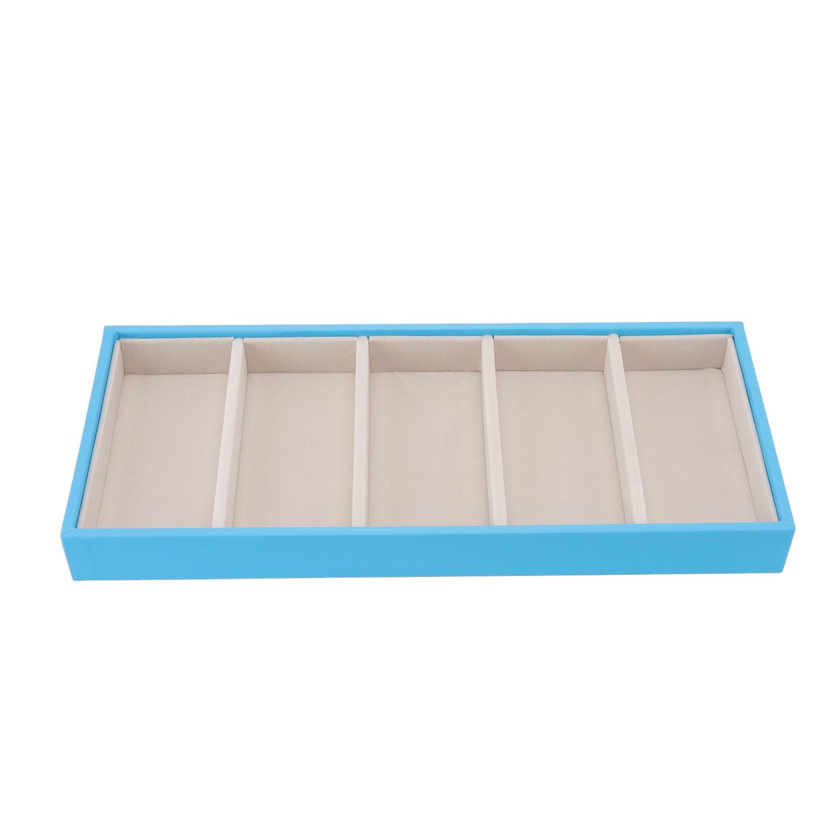 5 Grid Glasses Case Multifunction Space Saving 5 Slot Sunglasses Holder Storage Box Light Blue V1294-YM0523-3117220060813