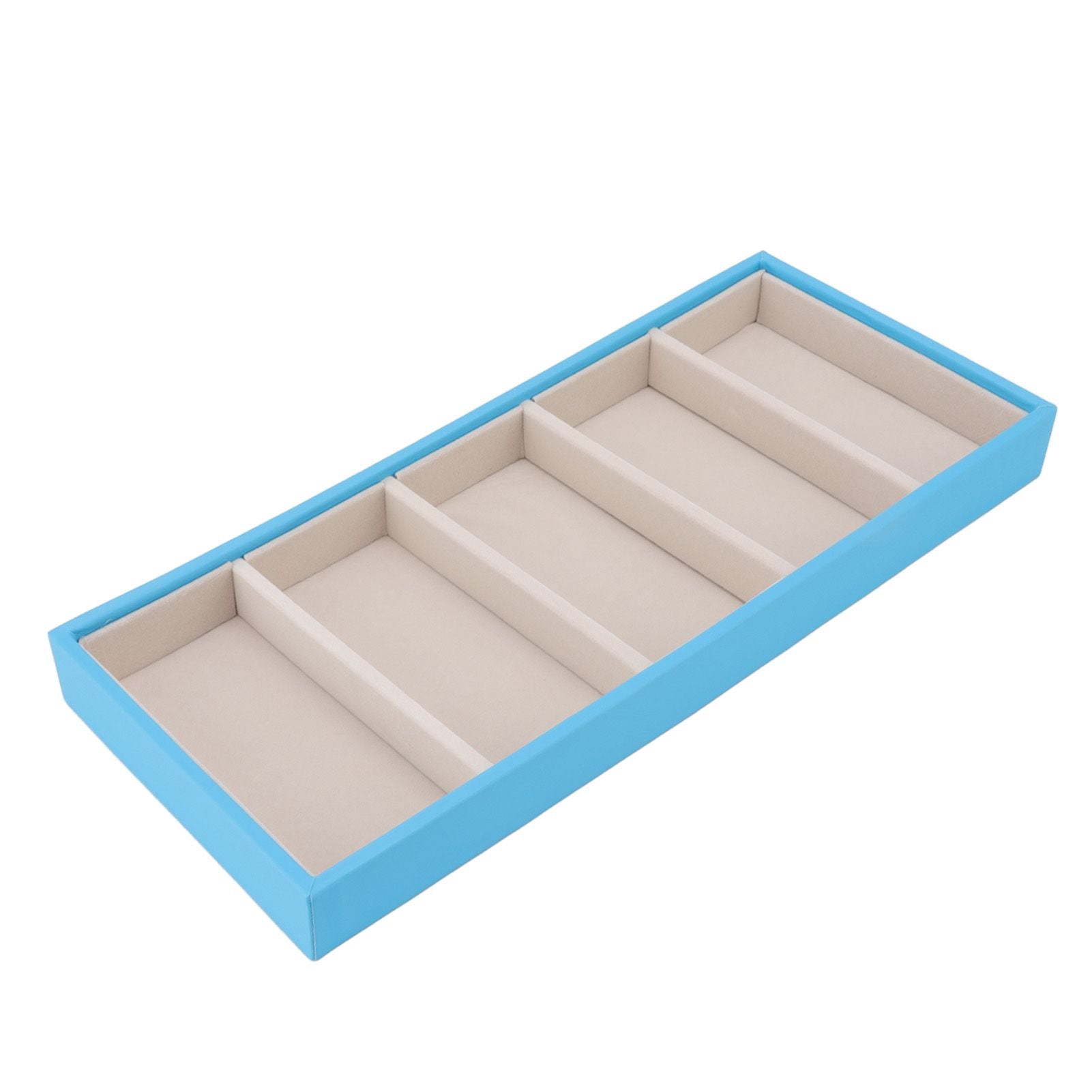 5 Grid Glasses Case Multifunction Space Saving 5 Slot Sunglasses Holder Storage Box Light Blue V1294-YM0523-3117220060813