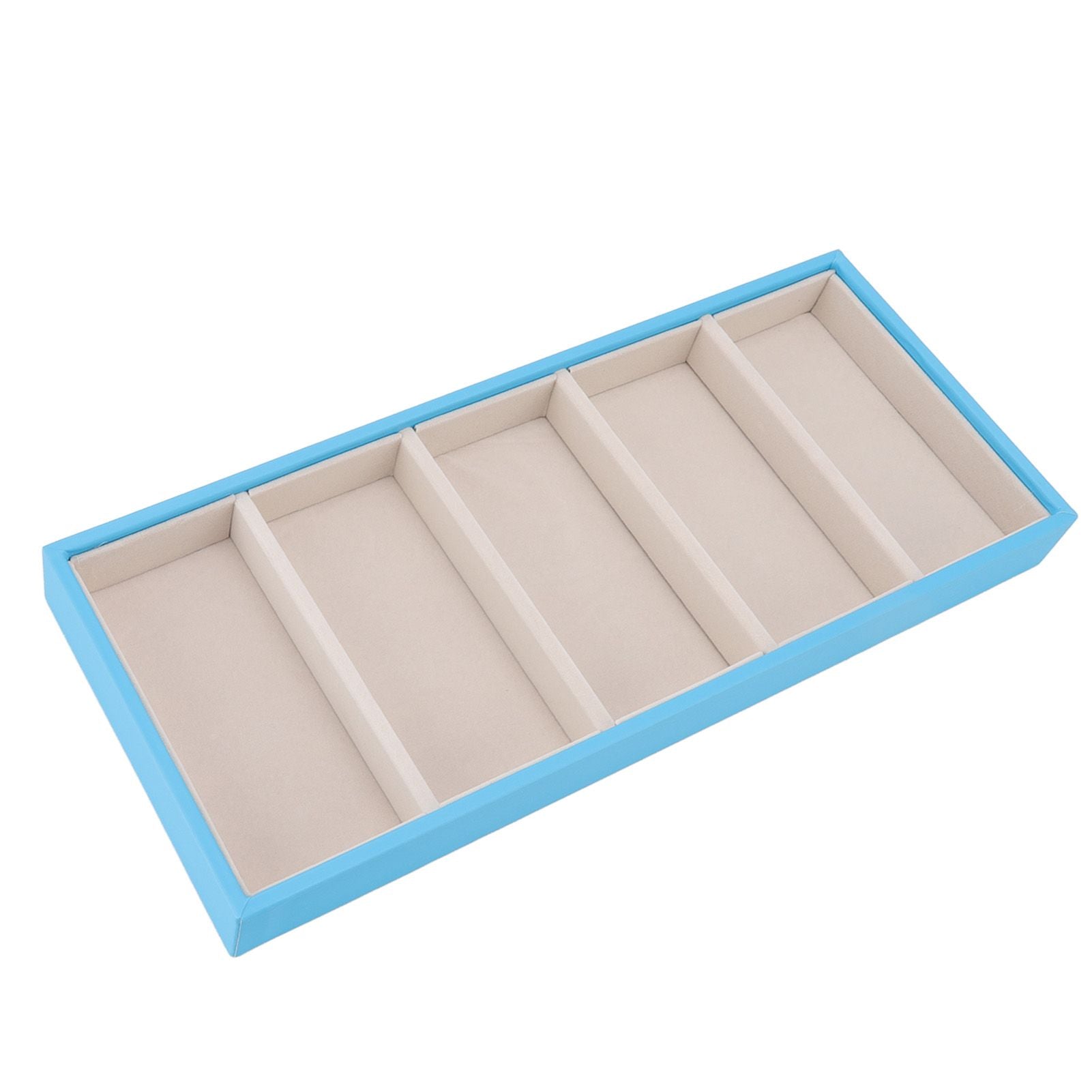 5 Grid Glasses Case Multifunction Space Saving 5 Slot Sunglasses Holder Storage Box Light Blue V1294-YM0523-3117220060813