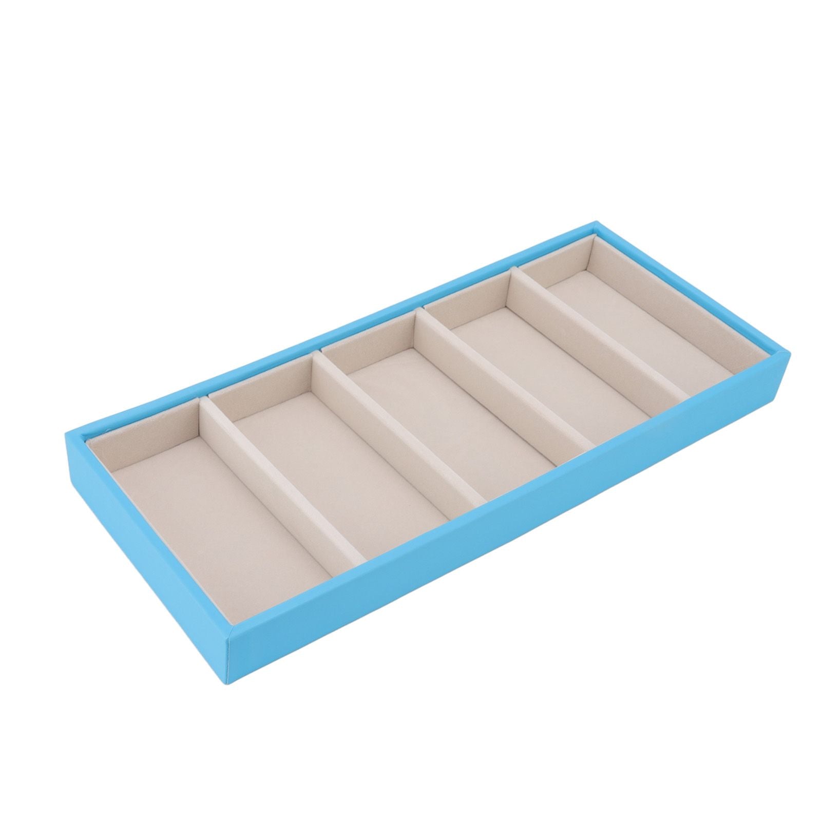 5 Grid Glasses Case Multifunction Space Saving 5 Slot Sunglasses Holder Storage Box Light Blue V1294-YM0523-3117220060813