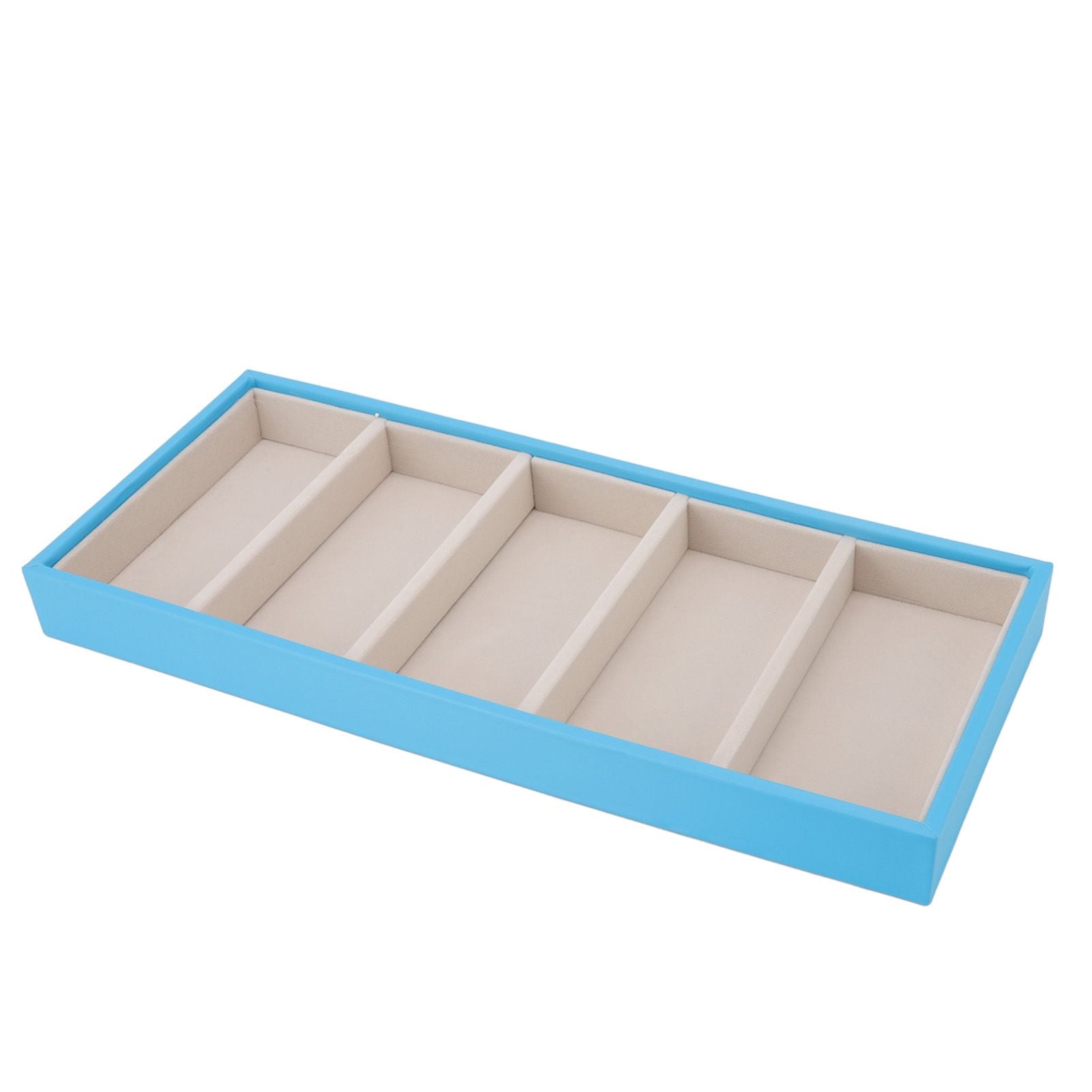 5 Grid Glasses Case Multifunction Space Saving 5 Slot Sunglasses Holder Storage Box Light Blue V1294-YM0523-3117220060813