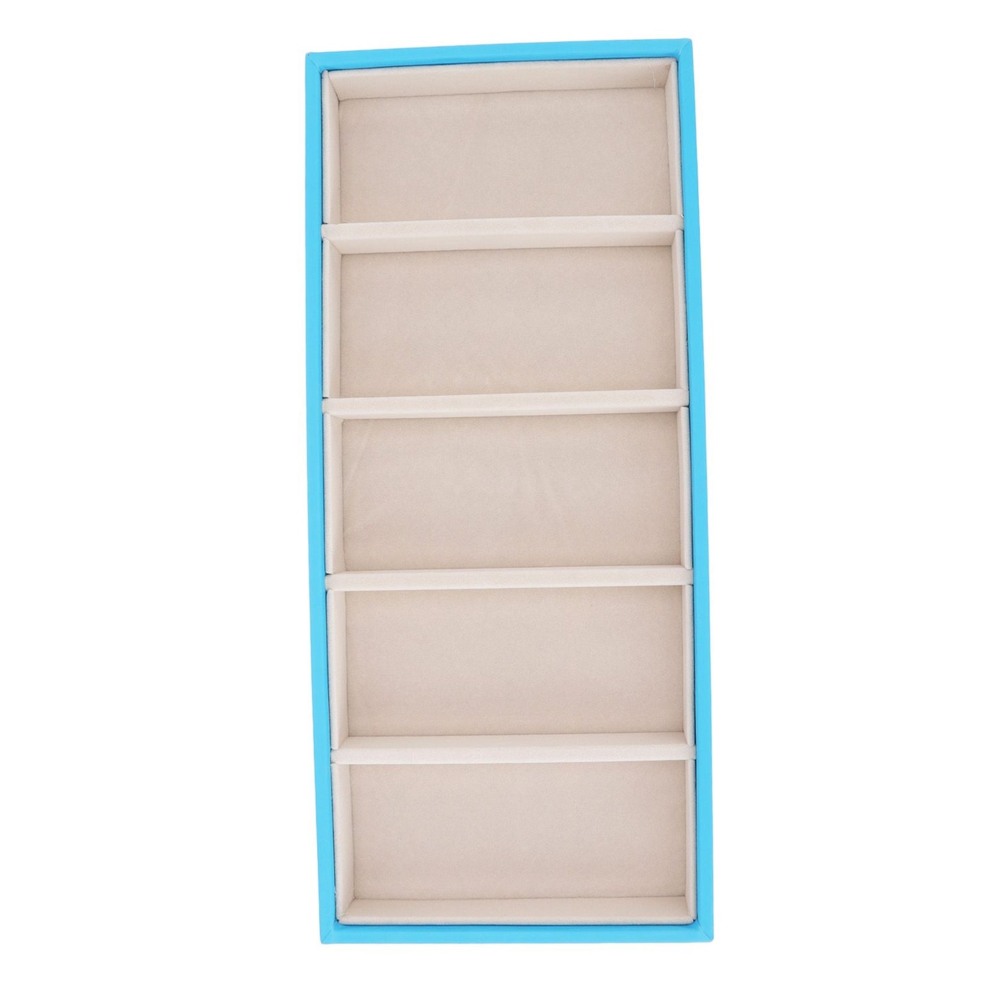 5 Grid Glasses Case Multifunction Space Saving 5 Slot Sunglasses Holder Storage Box Light Blue V1294-YM0523-3117220060813