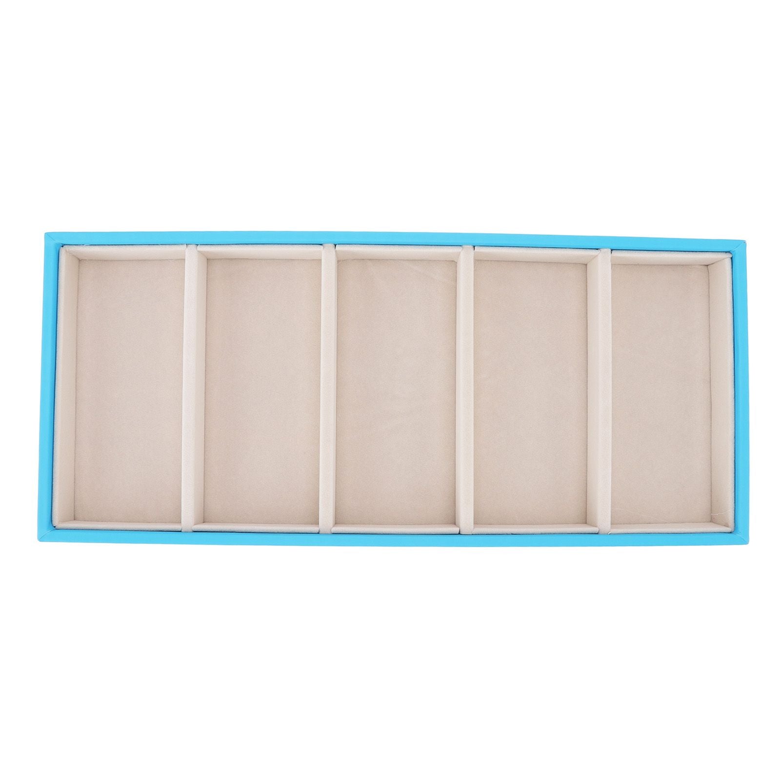 5 Grid Glasses Case Multifunction Space Saving 5 Slot Sunglasses Holder Storage Box Light Blue V1294-YM0523-3117220060813