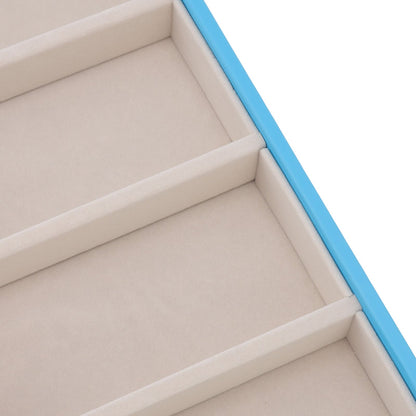 5 Grid Glasses Case Multifunction Space Saving 5 Slot Sunglasses Holder Storage Box Light Blue V1294-YM0523-3117220060813