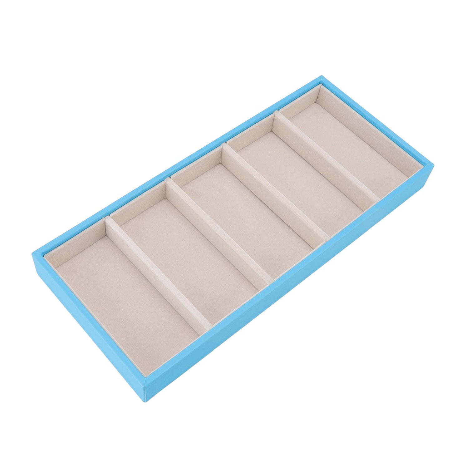 5 Grid Glasses Case Multifunction Space Saving 5 Slot Sunglasses Holder Storage Box Light Blue V1294-YM0523-3117220060813