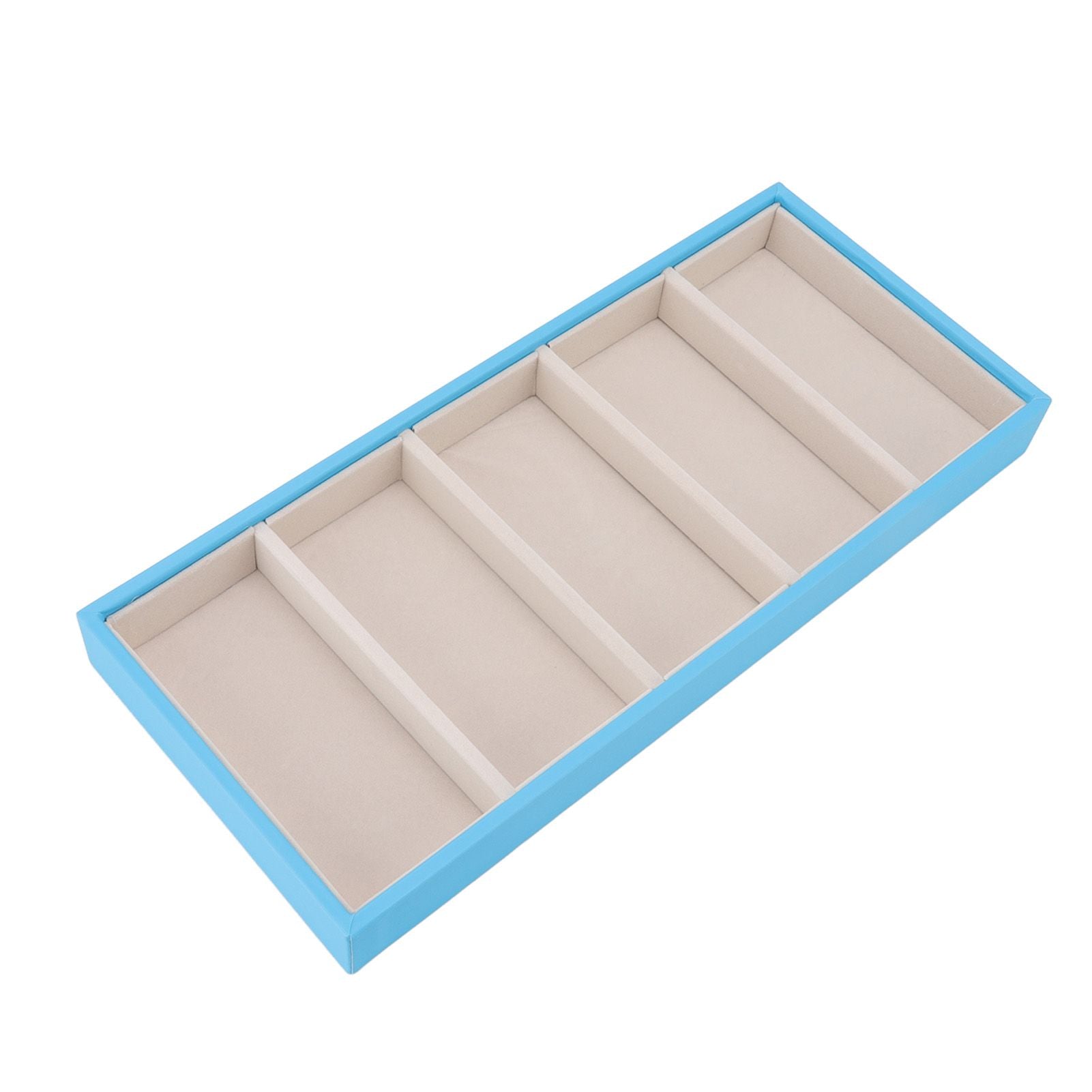 5 Grid Glasses Case Multifunction Space Saving 5 Slot Sunglasses Holder Storage Box Light Blue V1294-YM0523-3117220060813