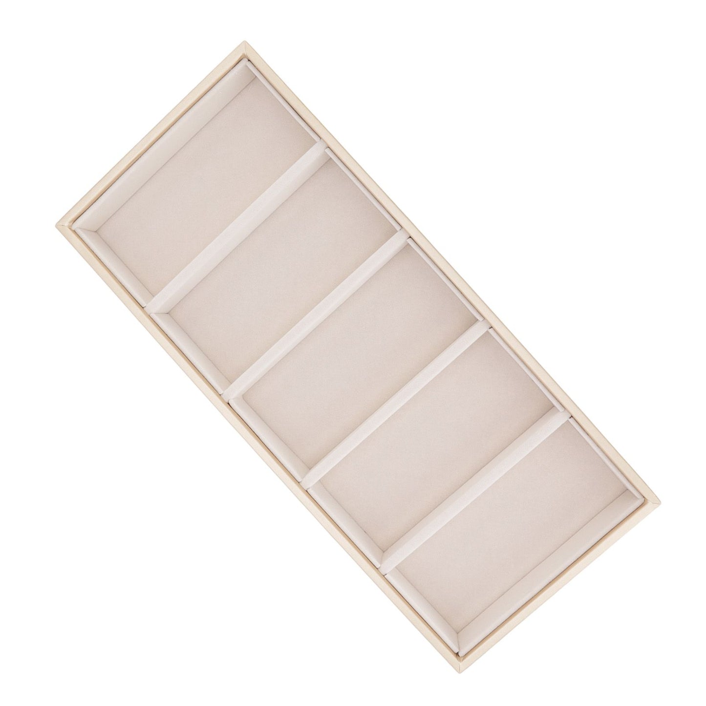 5 Grid Glasses Case Multifunction Space Saving 5 Slot Sunglasses Holder Storage Box Beige V1294-YM0523-3117220060814