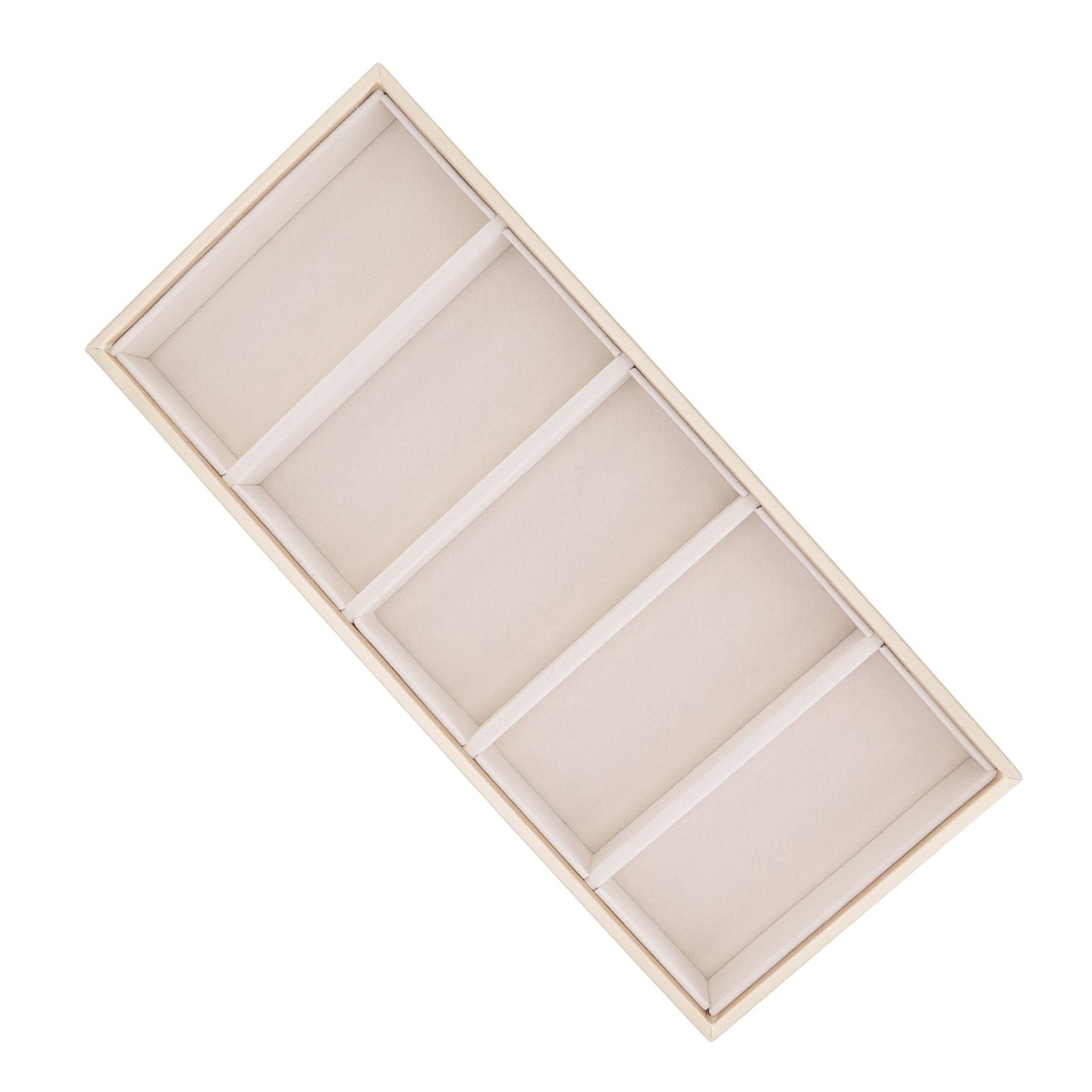 5 Grid Glasses Case Multifunction Space Saving 5 Slot Sunglasses Holder Storage Box Beige V1294-YM0523-3117220060814