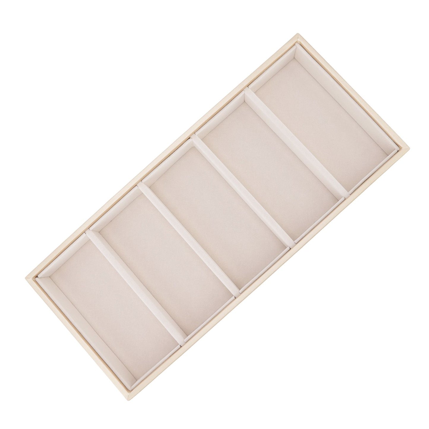 5 Grid Glasses Case Multifunction Space Saving 5 Slot Sunglasses Holder Storage Box Beige V1294-YM0523-3117220060814