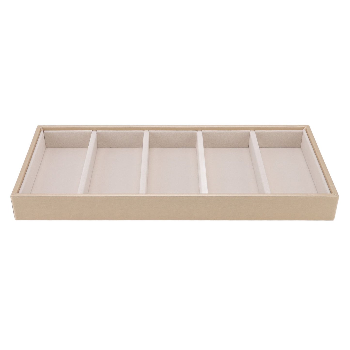 5 Grid Glasses Case Multifunction Space Saving 5 Slot Sunglasses Holder Storage Box Beige V1294-YM0523-3117220060814
