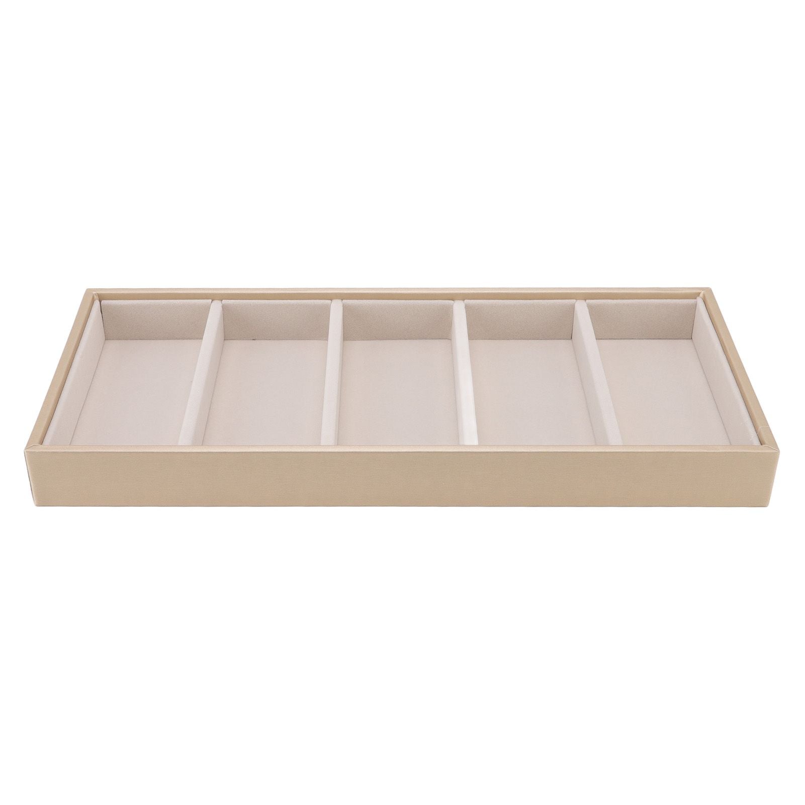 5 Grid Glasses Case Multifunction Space Saving 5 Slot Sunglasses Holder Storage Box Beige V1294-YM0523-3117220060814