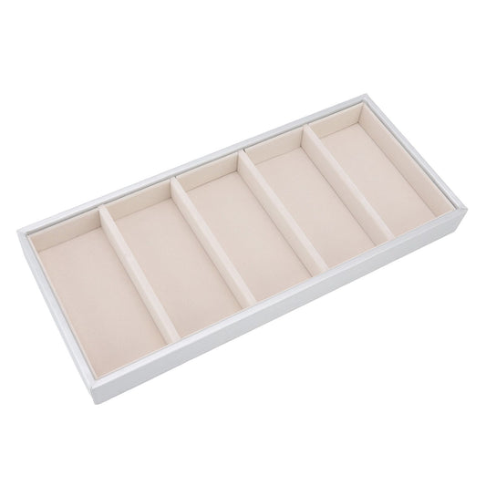 5 Grid Glasses Case Multifunction Space Saving 5 Slot Sunglasses Holder Storage Box Silver Gray V1294-YM0523-3117220060815