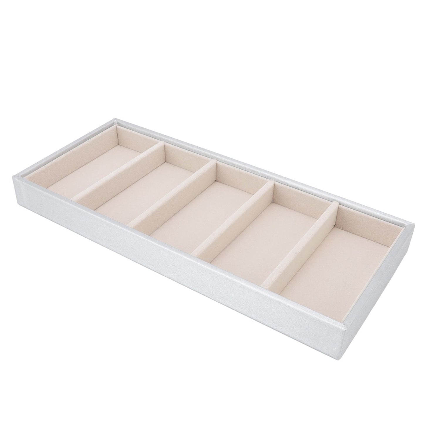 5 Grid Glasses Case Multifunction Space Saving 5 Slot Sunglasses Holder Storage Box Silver Gray V1294-YM0523-3117220060815