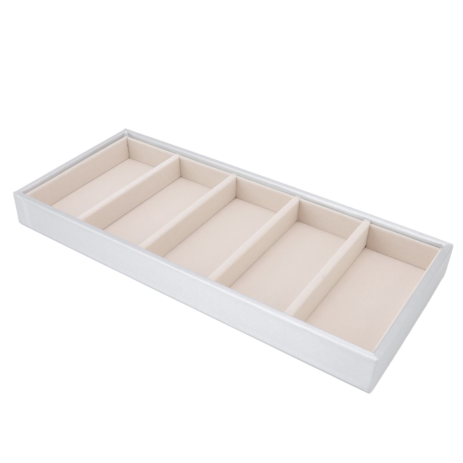 5 Grid Glasses Case Multifunction Space Saving 5 Slot Sunglasses Holder Storage Box Silver Gray V1294-YM0523-3117220060815
