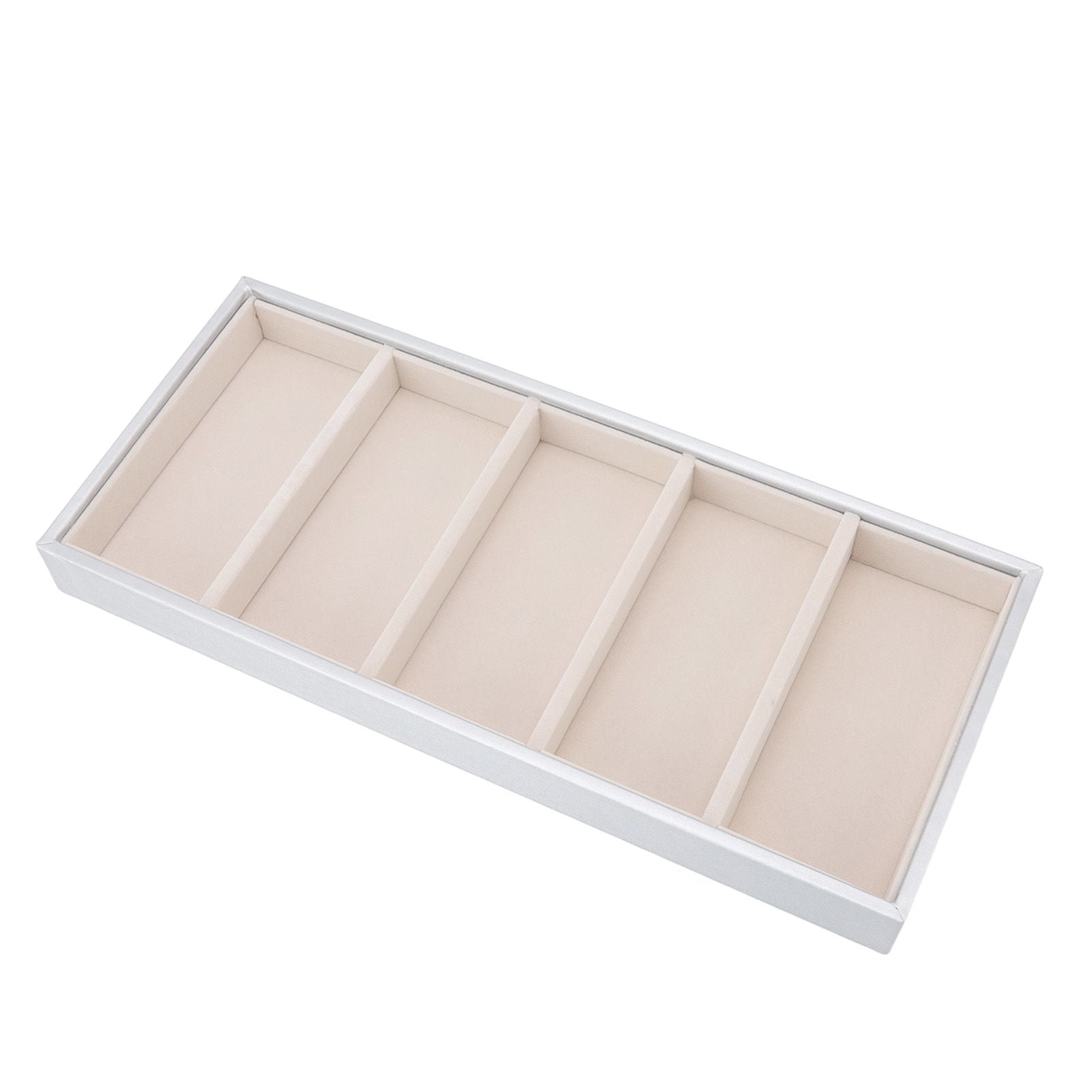5 Grid Glasses Case Multifunction Space Saving 5 Slot Sunglasses Holder Storage Box Silver Gray V1294-YM0523-3117220060815