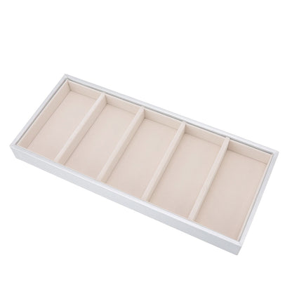 5 Grid Glasses Case Multifunction Space Saving 5 Slot Sunglasses Holder Storage Box Silver Gray V1294-YM0523-3117220060815