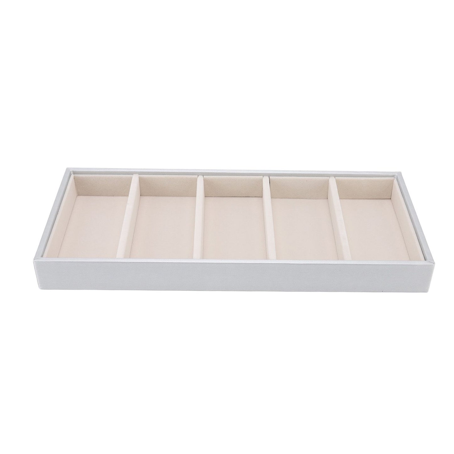 5 Grid Glasses Case Multifunction Space Saving 5 Slot Sunglasses Holder Storage Box Silver Gray V1294-YM0523-3117220060815