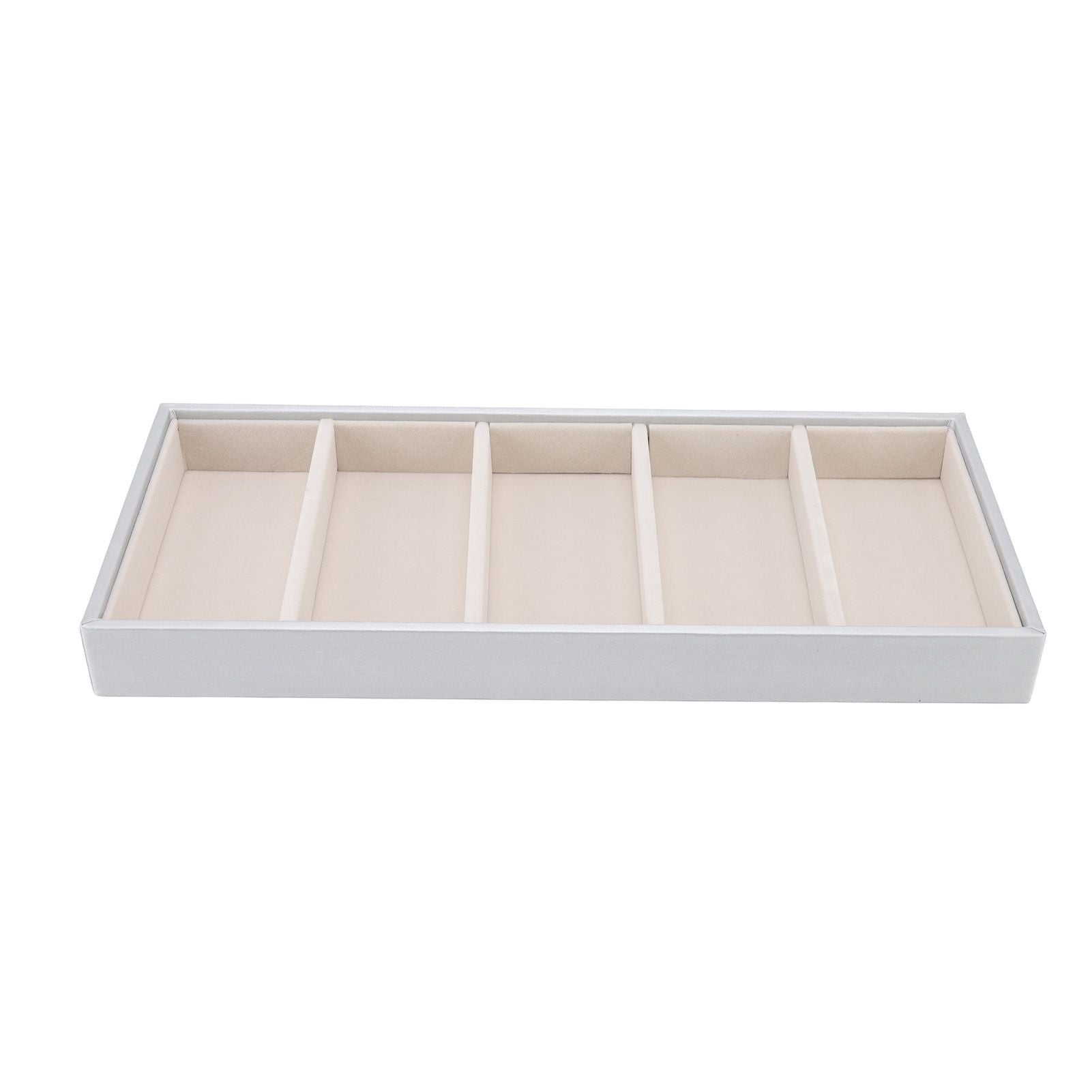 5 Grid Glasses Case Multifunction Space Saving 5 Slot Sunglasses Holder Storage Box Silver Gray V1294-YM0523-3117220060815