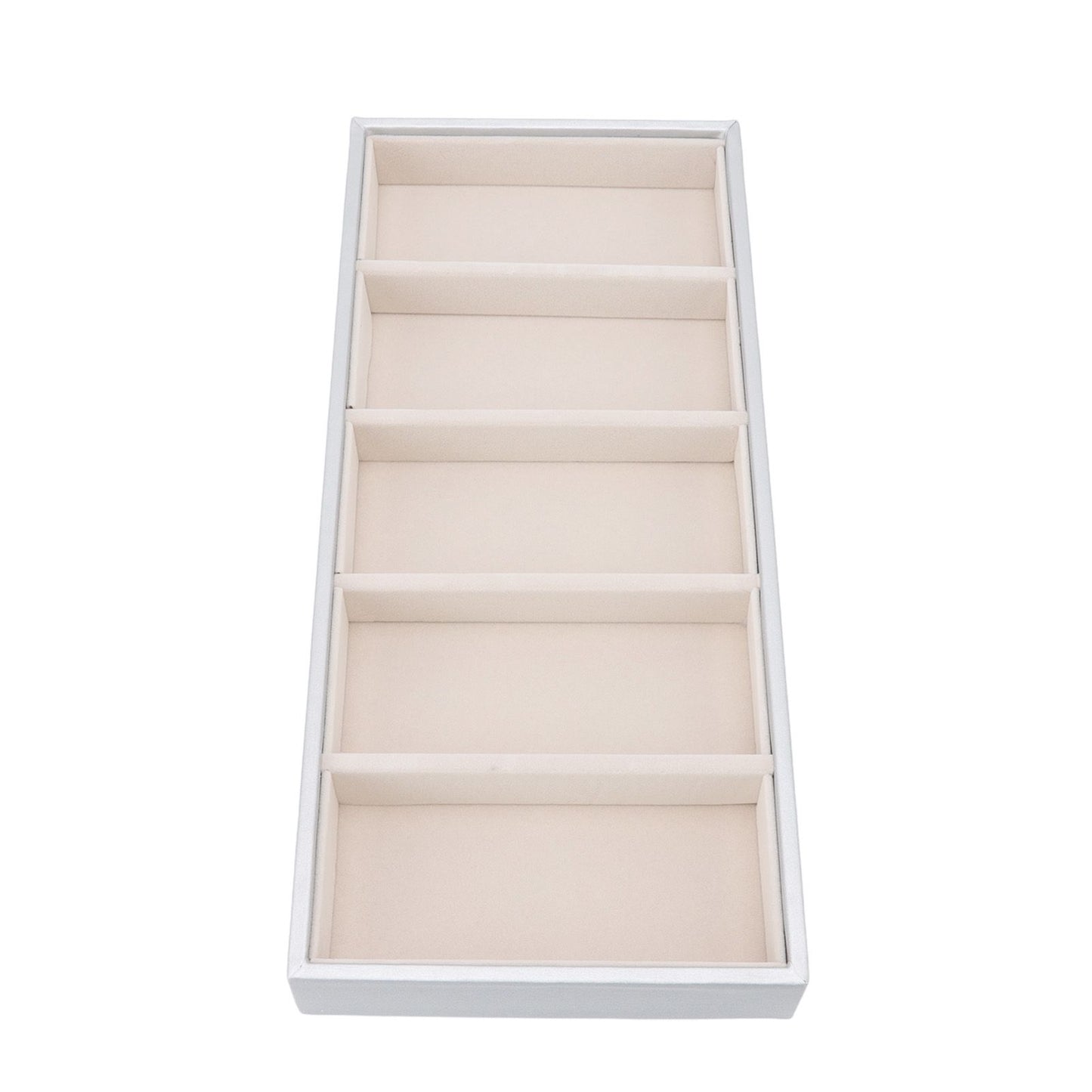 5 Grid Glasses Case Multifunction Space Saving 5 Slot Sunglasses Holder Storage Box Silver Gray V1294-YM0523-3117220060815