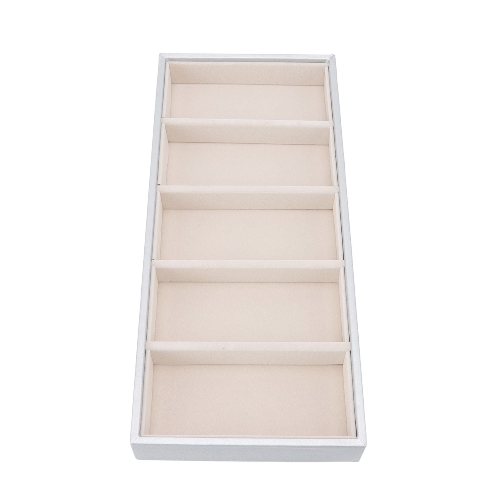 5 Grid Glasses Case Multifunction Space Saving 5 Slot Sunglasses Holder Storage Box Silver Gray V1294-YM0523-3117220060815