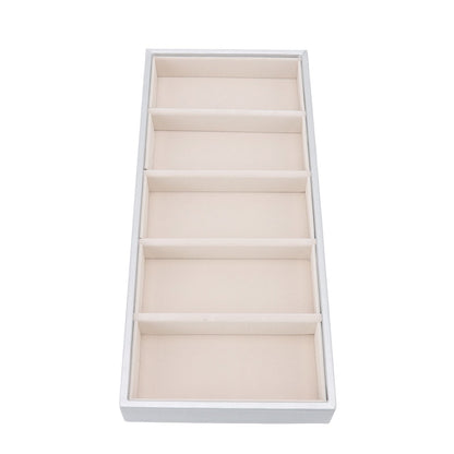 5 Grid Glasses Case Multifunction Space Saving 5 Slot Sunglasses Holder Storage Box Silver Gray V1294-YM0523-3117220060815