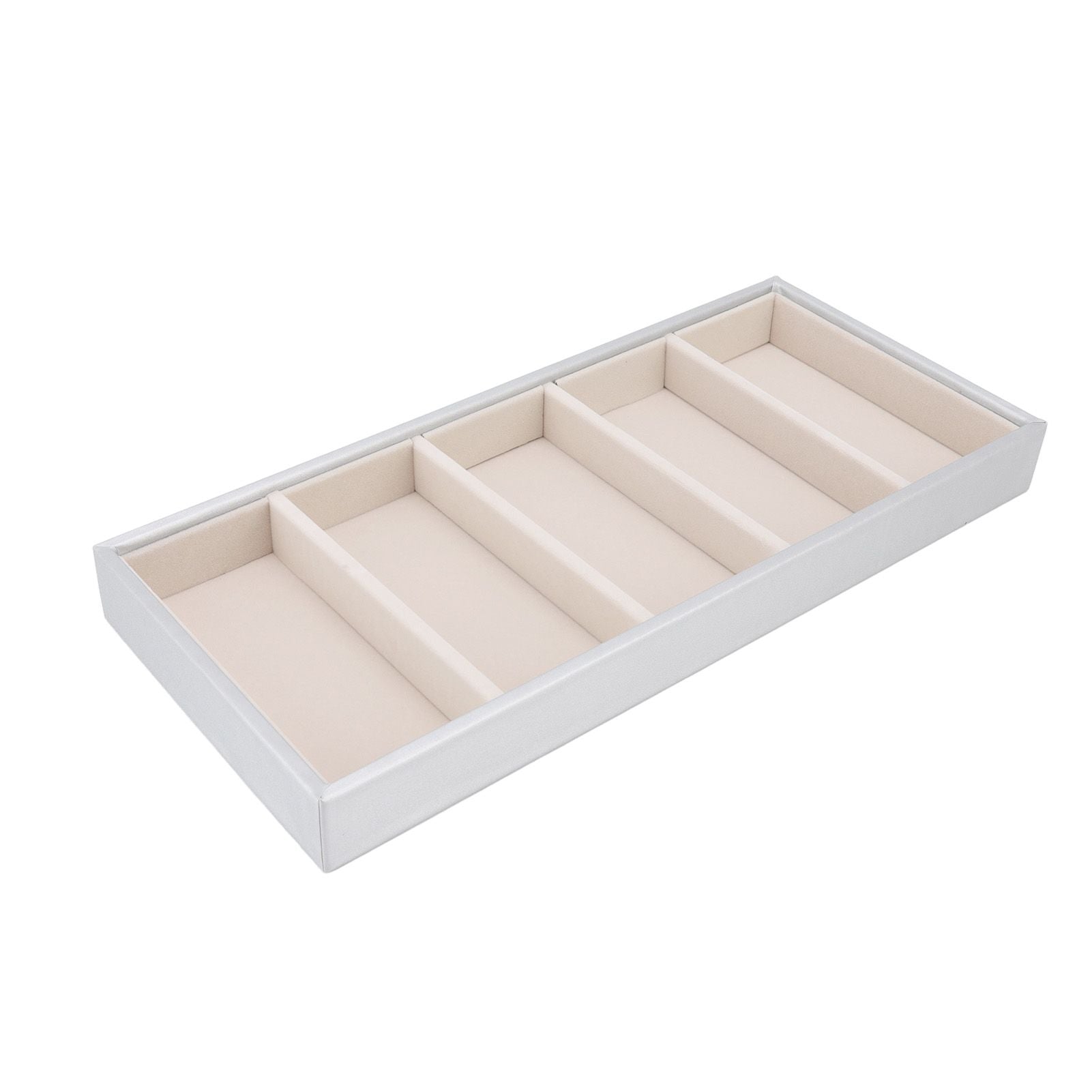 5 Grid Glasses Case Multifunction Space Saving 5 Slot Sunglasses Holder Storage Box Silver Gray V1294-YM0523-3117220060815