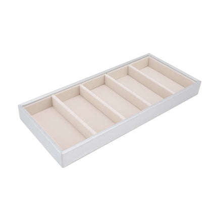5 Grid Glasses Case Multifunction Space Saving 5 Slot Sunglasses Holder Storage Box Silver Gray V1294-YM0523-3117220060815