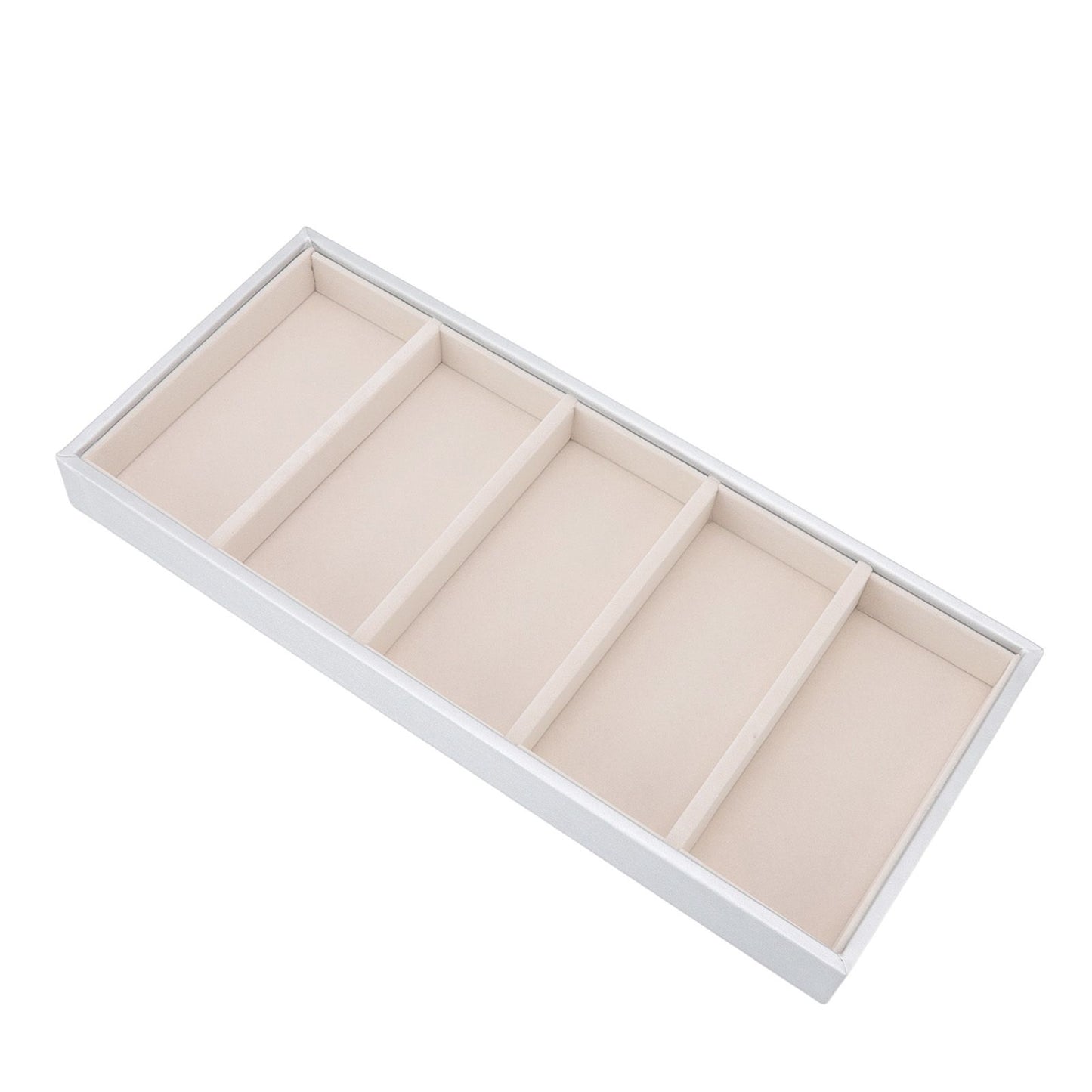 5 Grid Glasses Case Multifunction Space Saving 5 Slot Sunglasses Holder Storage Box Silver Gray V1294-YM0523-3117220060815