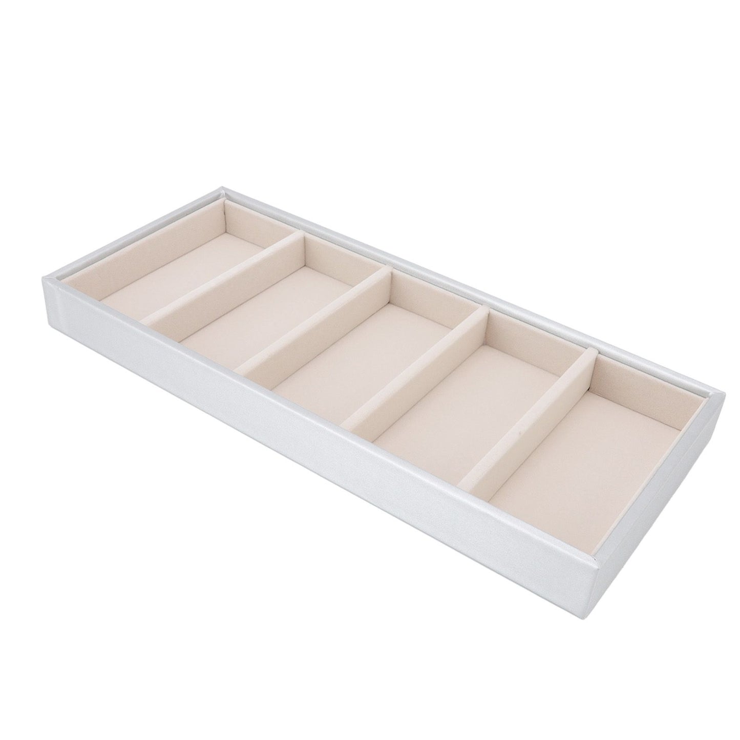 5 Grid Glasses Case Multifunction Space Saving 5 Slot Sunglasses Holder Storage Box Silver Gray V1294-YM0523-3117220060815