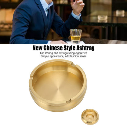 Copper Cigarette Ashtray Rust Proof Anti Corrosion Simple Modern Style Ashtray for Home Office Bar Cafe Hotel V1294-YM0523-3117220061111