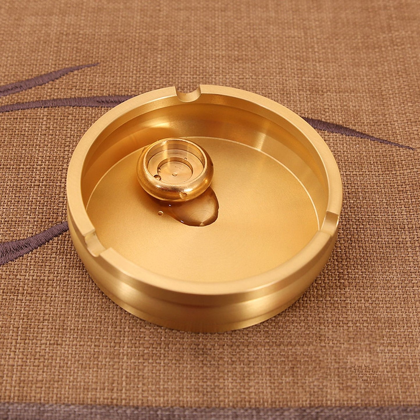 Copper Cigarette Ashtray Rust Proof Anti Corrosion Simple Modern Style Ashtray for Home Office Bar Cafe Hotel V1294-YM0523-3117220061111