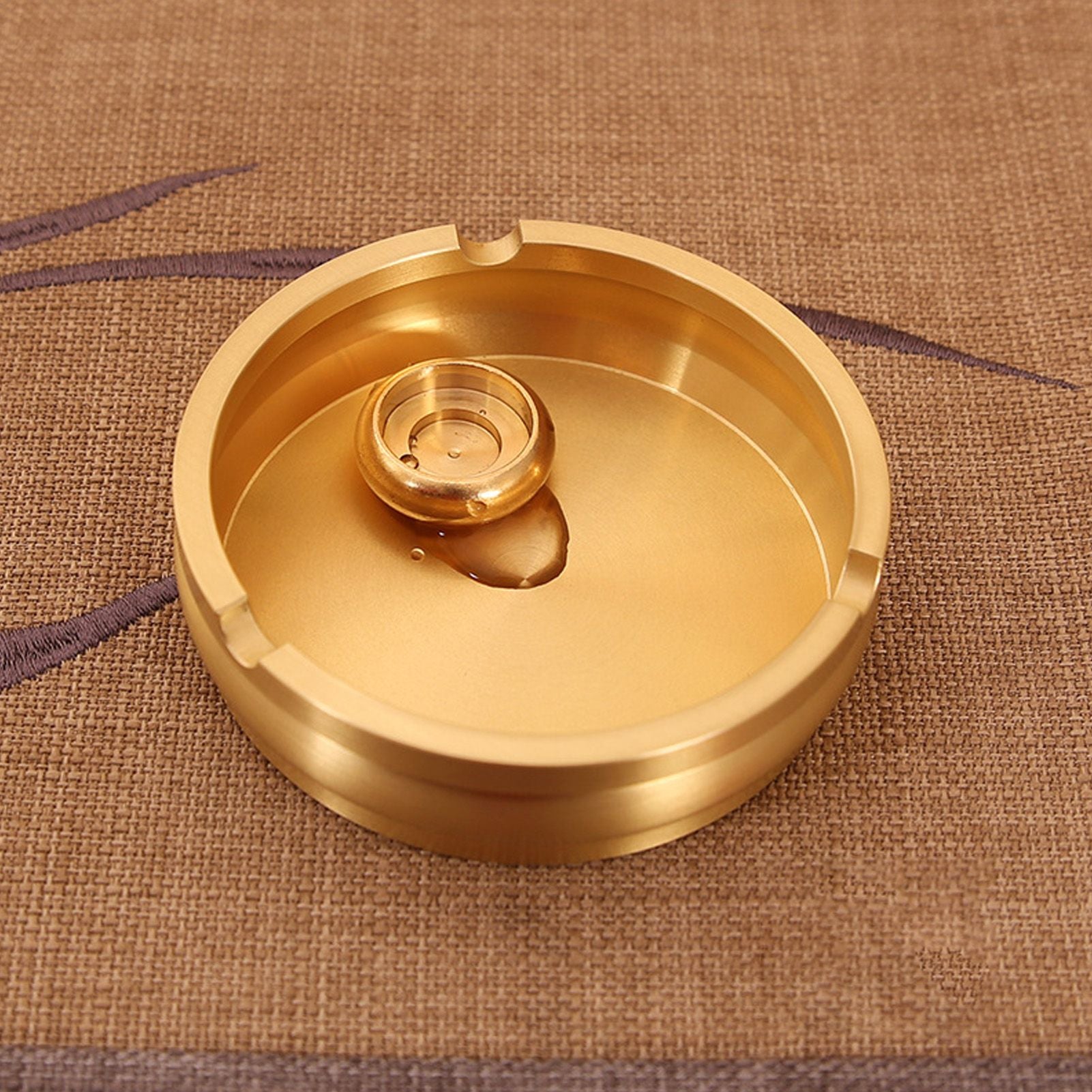Copper Cigarette Ashtray Rust Proof Anti Corrosion Simple Modern Style Ashtray for Home Office Bar Cafe Hotel V1294-YM0523-3117220061111