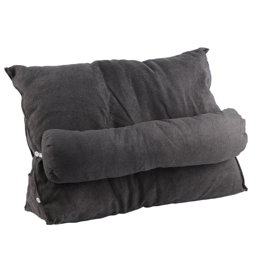 Large Backrest 60x22x50cm Triangular Design Detachable Soft Comfortable Reading Pillow Backrest for Home Sofa V1294-YM0523-3117220061717