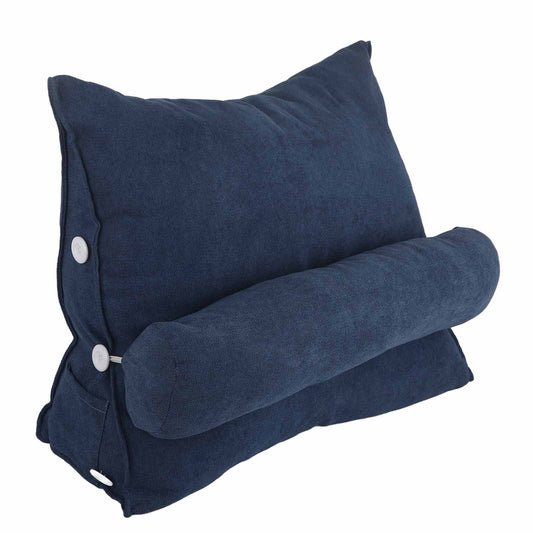 Large Backrest 60x22x50cm Triangular Design Detachable Soft Comfortable Reading Pillow Backrest for Home Sofa V1294-YM0523-3117220061719