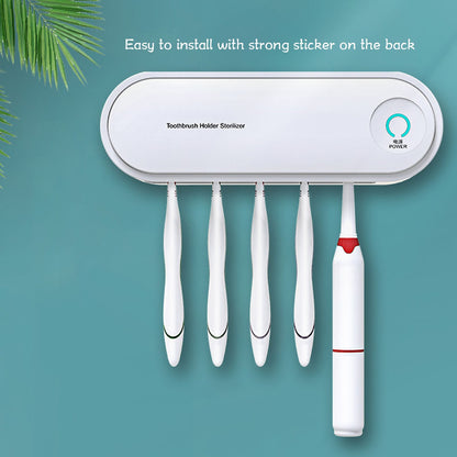 Toothbrush Holder Drying White Toothbrush Holder Plug-in Drying Function Household Toothbrush Holder V1294-YM0523-3117220061811