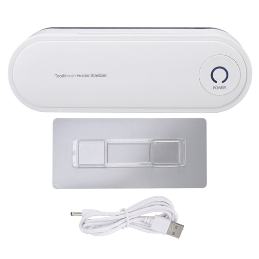UV Toothbrush Sanitizer Sterilization Drying Battery Powered Toothbrush Sterilizer with Charging Cable for V1294-YM0523-3117220061911