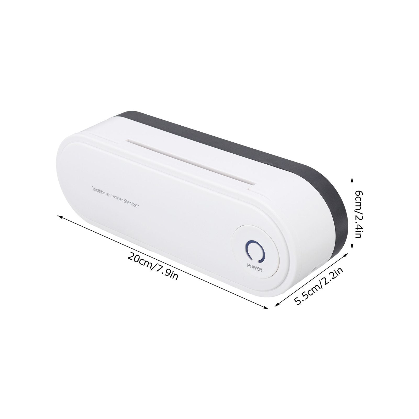 UV Toothbrush Sanitizer Sterilization Drying Battery Powered Toothbrush Sterilizer with Charging Cable for V1294-YM0523-3117220061911