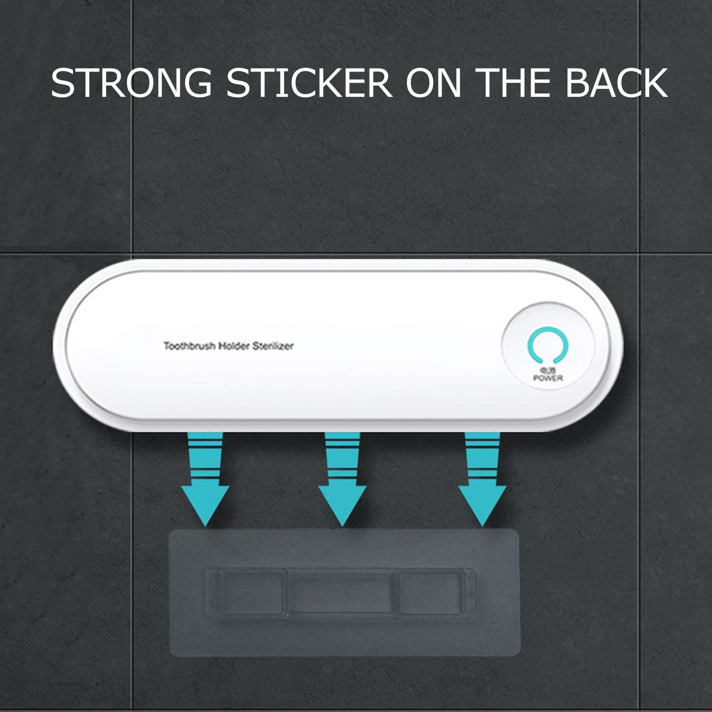 UV Toothbrush Sanitizer Sterilization Drying Battery Powered Toothbrush Sterilizer with Charging Cable for V1294-YM0523-3117220061911