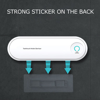UV Toothbrush Sanitizer Sterilization Drying Battery Powered Toothbrush Sterilizer with Charging Cable for V1294-YM0523-3117220061911