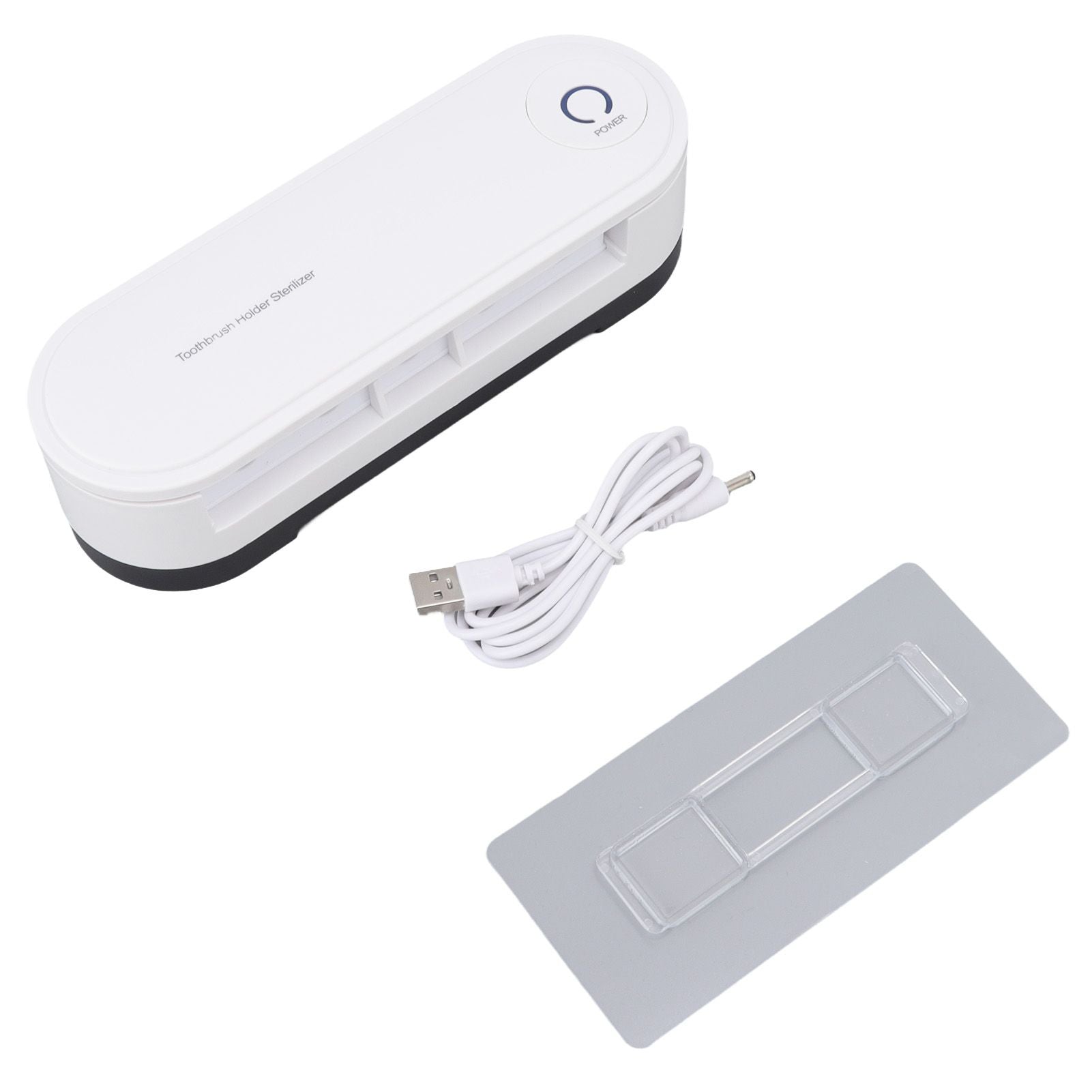 UV Toothbrush Sanitizer Sterilization Drying Battery Powered Toothbrush Sterilizer with Charging Cable for V1294-YM0523-3117220061911