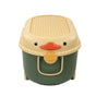 Toy Storage Box Multi Purpose Cute Duck Cover Plastic Clothes Organize Box with Wheel for Children Green V1294-YM0523-3117220062713