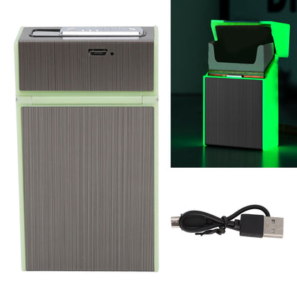 Luminous Cigarette Case USB Rechargeable Cigarette Box with Electric Lighter for Whole Package 20pcs 84-100mm V1294-YM0523-3117220062813
