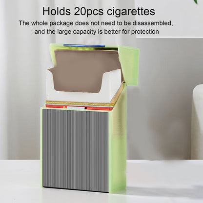 Luminous Cigarette Case USB Rechargeable Cigarette Box with Electric Lighter for Whole Package 20pcs 84-100mm V1294-YM0523-3117220062813