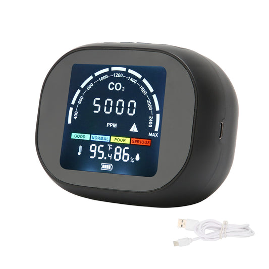 Infrared CO2 Meter High Accuracy Clear Display Compact Infrared Thermometer Hygrometer with Alarm Function V1294-YM0523-3117220062911